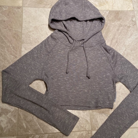 Gymshark Lilac Marl Slounge Cropped Hoodie - Picture 2 of 12